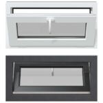 vidaXL Podkrovné okno RISOR 80 x 40 cm PVC a sklo Antracitová – Obrázok 2