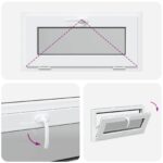 vidaXL Podkrovné okno RISOR 80 x 40 cm PVC a sklo Antracitová – Obrázok 10