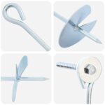 vidaXL Zemný kotviaci predmet 4 pcs Strieborná Ø10 x 30 cm – Obrázok 4