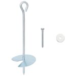 vidaXL Zemný kotviaci predmet 10 pcs Strieborná Ø10 x 30 cm – Obrázok 2