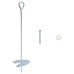 vidaXL Zemný kotviaci predmet 10 pcs Strieborná Ø10 x 40 cm – Obrázok 2