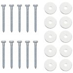 vidaXL Zemný kotviaci predmet 10 pcs Strieborná Ø10 x 40 cm – Obrázok 6