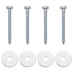 vidaXL Zemný kotviaci predmet 4 pcs Strieborná Ø10 x 50 cm – Obrázok 5