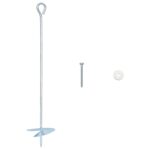 vidaXL Zemný kotviaci predmet 10 pcs Strieborná Ø10 x 50 cm – Obrázok 2