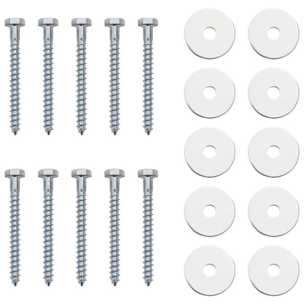vidaXL Zemný kotviaci predmet 10 pcs Strieborná Ø10 x 50 cm – Obrázok 6