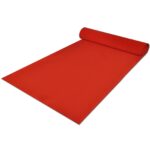 vidaXL Koberec Červená 1 x 5 m Polyester