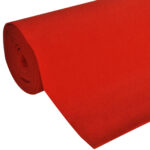 vidaXL Koberec Červená 1 x 20 m Polyester – Obrázok 3