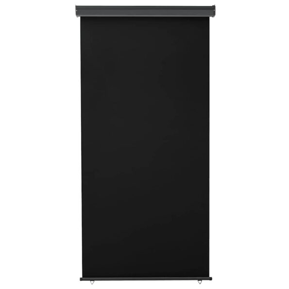 vidaXL Bočná markíza na balkón 125x250 cm, čierna – Obrázok 2