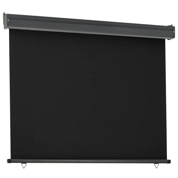 vidaXL Bočná markíza na balkón 125x250 cm, čierna – Obrázok 3