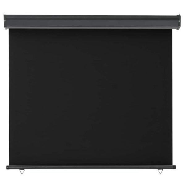 vidaXL Bočná markíza na balkón 125x250 cm, čierna – Obrázok 4
