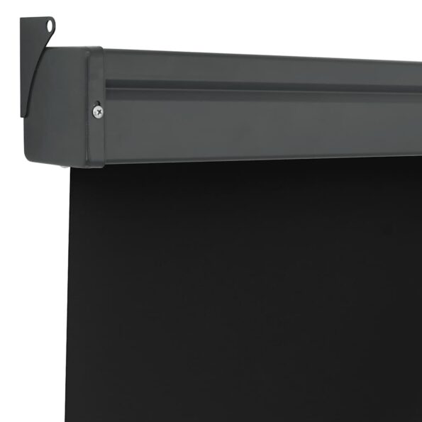 vidaXL Bočná markíza na balkón 125x250 cm, čierna – Obrázok 8