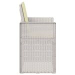 vidaXL Záhradné jedálenské stoličky 2 pcs Biela a krémová PP – Obrázok 6