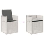 vidaXL Záhradné jedálenské stoličky 2 pcs Biela a antracitová PP – Obrázok 9