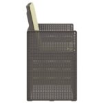 vidaXL Záhradné jedálenské stoličky 2 pcs Svetlosivá a krémová PP – Obrázok 6
