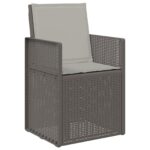 vidaXL Záhradné jedálenské stoličky 2 pcs Svetlosivá PP – Obrázok 4