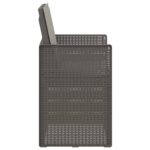 vidaXL Záhradné jedálenské stoličky 2 pcs Svetlosivá PP – Obrázok 6