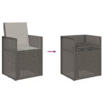 vidaXL Záhradné jedálenské stoličky 2 pcs Svetlosivá PP – Obrázok 9