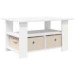 vidaXL Konferenčný stolík Biela 77 x 55 x 42 cm Kompozitné drevo – Obrázok 2