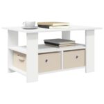 vidaXL Konferenčný stolík Biela 77 x 55 x 42 cm Kompozitné drevo – Obrázok 3