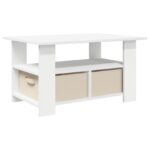 vidaXL Konferenčný stolík Biela 77 x 55 x 42 cm Kompozitné drevo – Obrázok 7