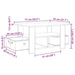 vidaXL Konferenčný stolík Sonoma dub 77 x 55 x 42 cm Kompozitné drevo – Obrázok 12