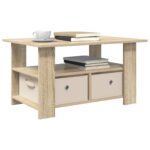vidaXL Konferenčný stolík Sonoma dub 77 x 55 x 42 cm Kompozitné drevo – Obrázok 3