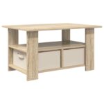vidaXL Konferenčný stolík Sonoma dub 77 x 55 x 42 cm Kompozitné drevo – Obrázok 7