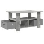 vidaXL Konferenčný stolík so zásuvkou Betónová šedá 77 x 55 x 42 cm – Obrázok 4
