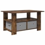 vidaXL Konferenčný stolík Dymová dub 77 x 55 x 42 cm Kompozitné drevo – Obrázok 2