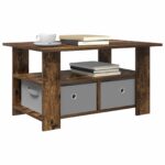 vidaXL Konferenčný stolík Dymová dub 77 x 55 x 42 cm Kompozitné drevo – Obrázok 3