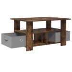 vidaXL Konferenčný stolík Dymová dub 77 x 55 x 42 cm Kompozitné drevo – Obrázok 4