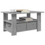 vidaXL Konferenčný stolík Sivý Sonoma 77 x 55 x 42 cm Kompozitné drevo – Obrázok 3