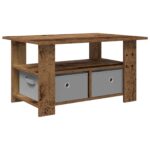vidaXL Konferenčný stolík Staré drevo 77 x 55 x 42 cm Kompozitné drevo – Obrázok 2