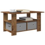 vidaXL Konferenčný stolík Staré drevo 77 x 55 x 42 cm Kompozitné drevo – Obrázok 3