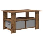 vidaXL Konferenčný stolík Staré drevo 77 x 55 x 42 cm Kompozitné drevo – Obrázok 7