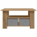 vidaXL Konferenčný stolík so zásuvkou Remeselný dub 77 x 55 x 42 cm – Obrázok 5