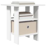 vidaXL Nočný stolík 2 pcs Biela 41 x 40 x 45 cm Kompozitné drevo – Obrázok 3