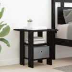 vidaXL Nočný stolík 2 pcs Čierny dub 41 x 40 x 45 cm Kompozitné drevo – Obrázok 4