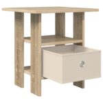 vidaXL Nočný stolík 2 pcs Sonoma dub 41 x 40 x 45 cm Kompozitné drevo – Obrázok 5