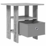 vidaXL Nočný stolík Sivý Sonoma 41 x 40 x 45 cm Kompozitné drevo – Obrázok 5