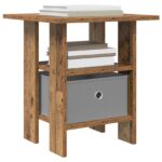 vidaXL Nočný stolík Staré drevo 41 x 40 x 45 cm Kompozitné drevo – Obrázok 3