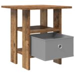 vidaXL Nočný stolík Staré drevo 41 x 40 x 45 cm Kompozitné drevo – Obrázok 5