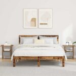 vidaXL Nočný stolík 2 pcs Staré drevo 41 x 40 x 45 cm Kompozitné drevo