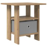 vidaXL Nočný stolík Remeselný dub 41 x 40 x 45 cm Kompozitné drevo – Obrázok 2