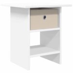 vidaXL Nočný stolík so zásuvkou Biela 41 x 40 x 45 cm Kompozitné drevo – Obrázok 2