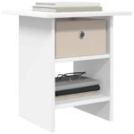 vidaXL Nočný stolík 2 pcs Biela 41 x 40 x 45 cm Kompozitné drevo – Obrázok 3