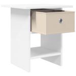 vidaXL Nočný stolík 2 pcs Biela 41 x 40 x 45 cm Kompozitné drevo – Obrázok 5