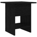 vidaXL Nočný stolík Čierny dub 41 x 40 x 45 cm Kompozitné drevo – Obrázok 8