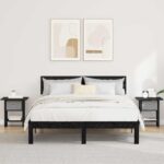 vidaXL Nočný stolík 2 pcs Čierny dub 41 x 40 x 45 cm Kompozitné drevo