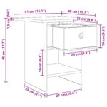 vidaXL Nočný stolík 2 pcs Čierny dub 41 x 40 x 45 cm Kompozitné drevo – Obrázok 12